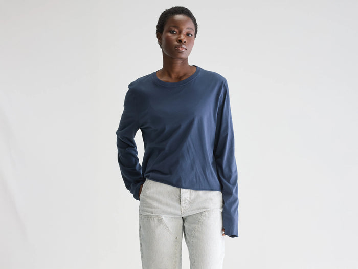 Bellerose T-shirt manches longues bleu pour femmes