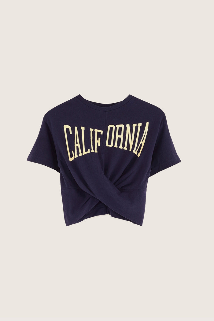 Bellerose T-shirt Marine Croisé Pour Filles
