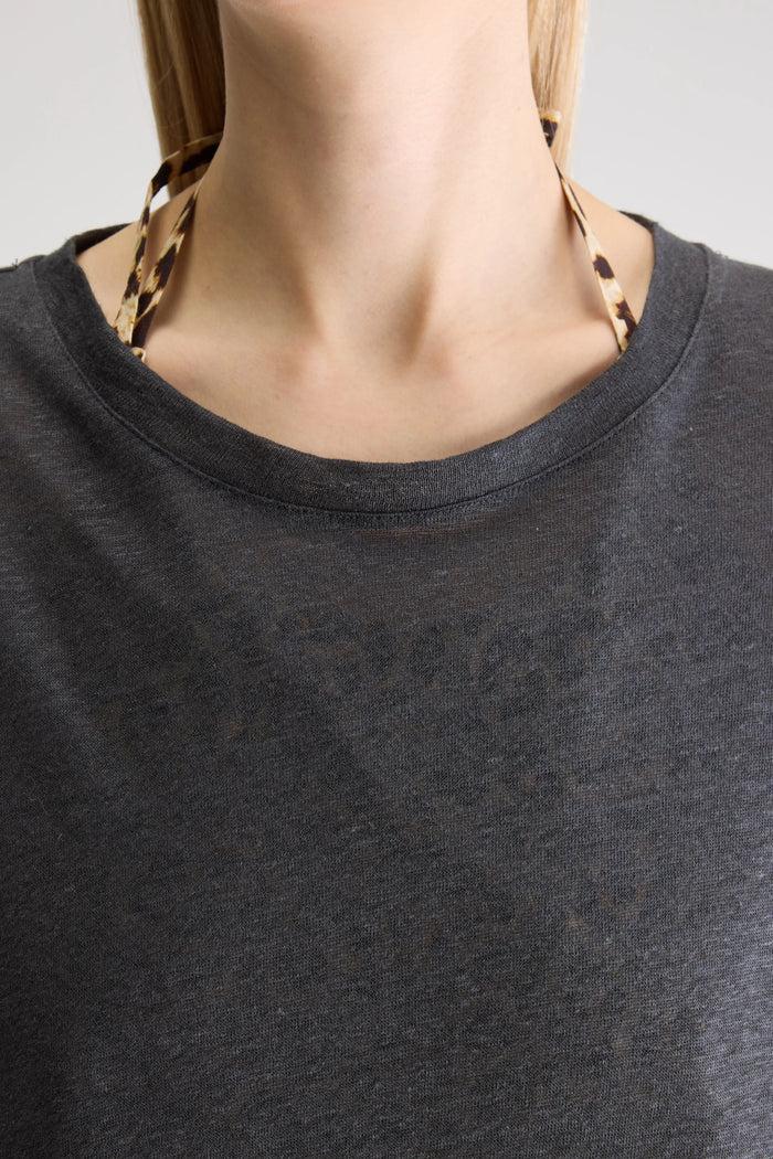 Bellerose T-Shirt Oversize Gris Foncé Pour Femmes