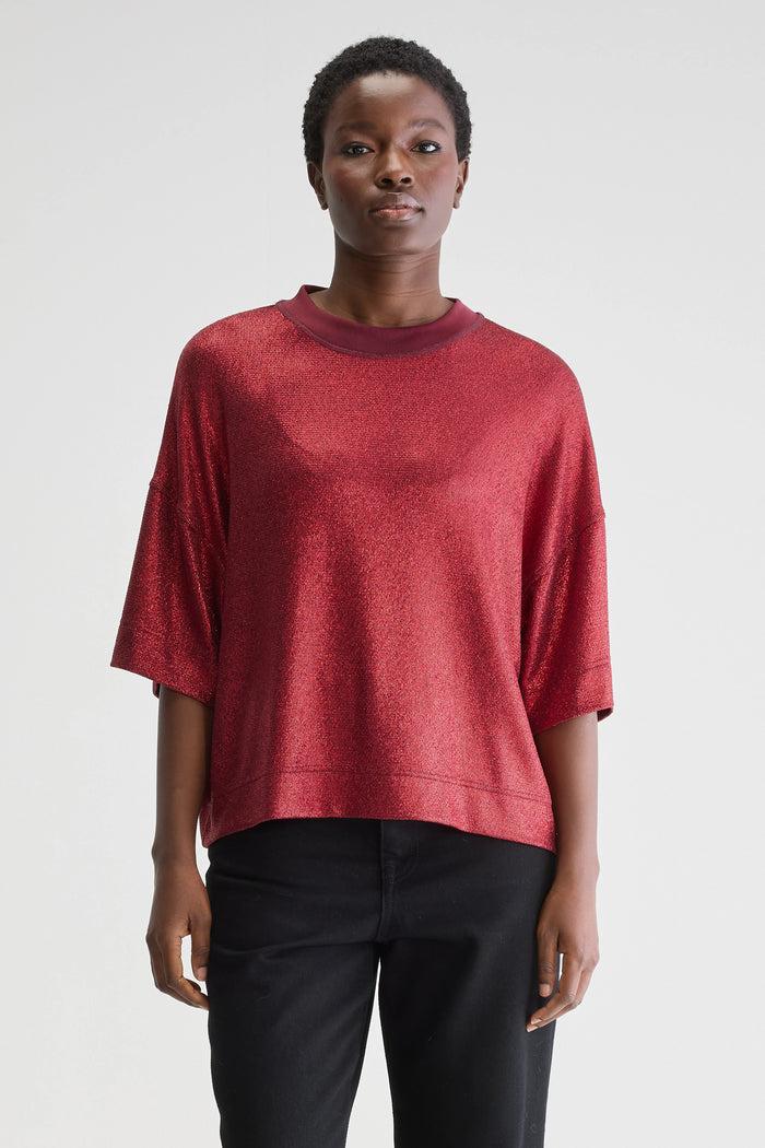 Bellerose T-shirt Relax Rouge Pour Femmes