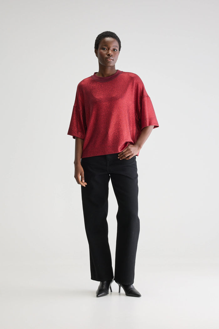 Bellerose T-shirt Relax Rouge Pour Femmes