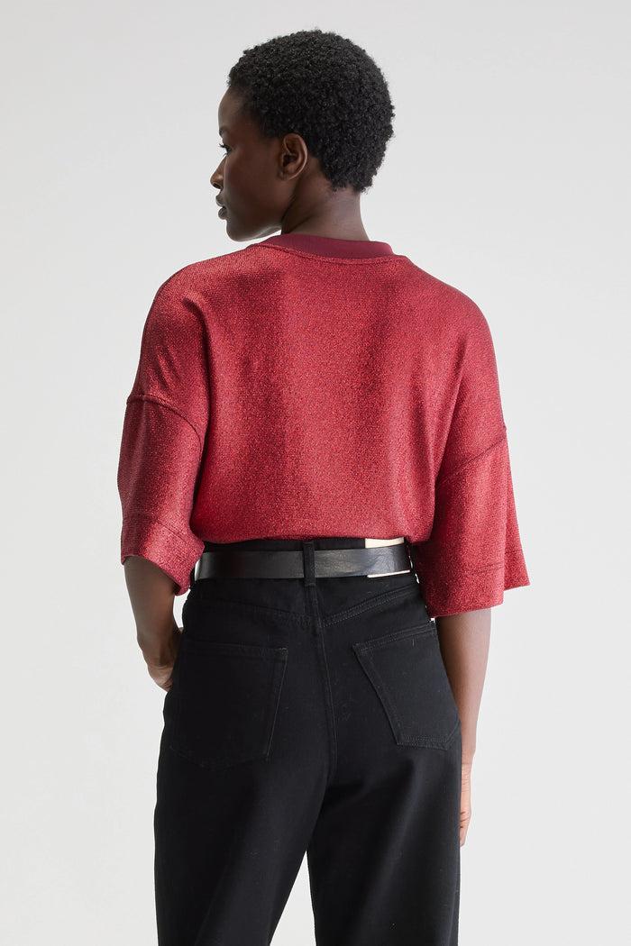 Bellerose T-shirt Relax Rouge Pour Femmes