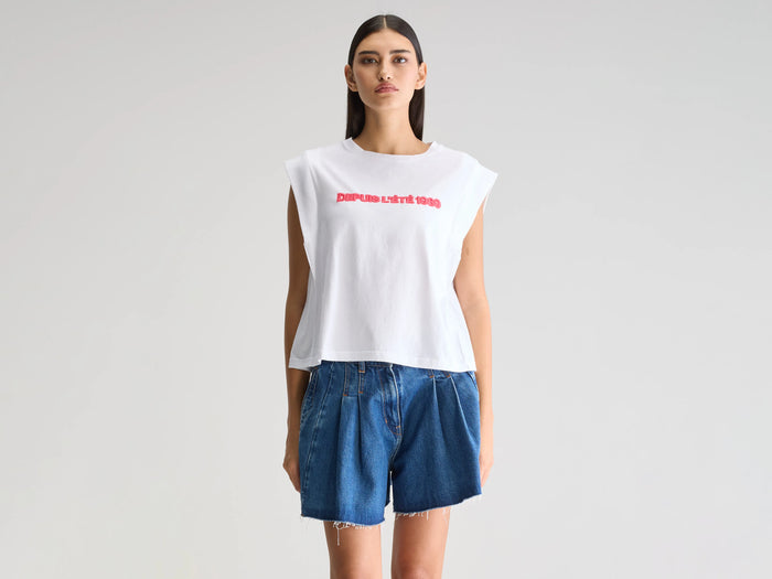 Bellerose T-Shirt Sans Manches Blanc Pour Femmes