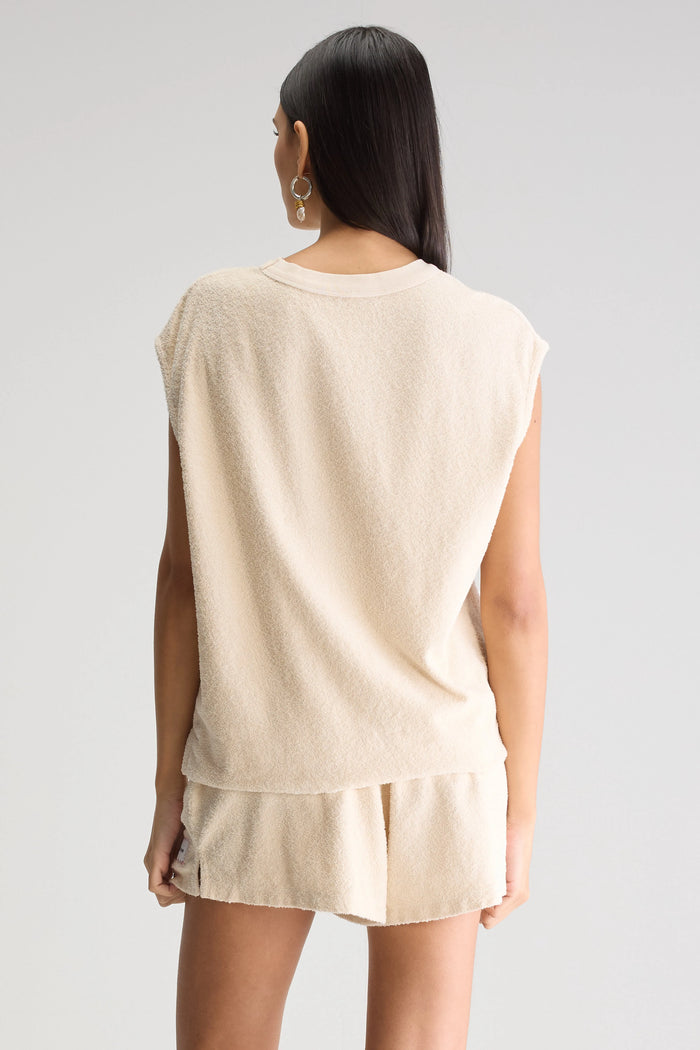 Bellerose T-Shirt Sans Manches Écru Pour Femmes