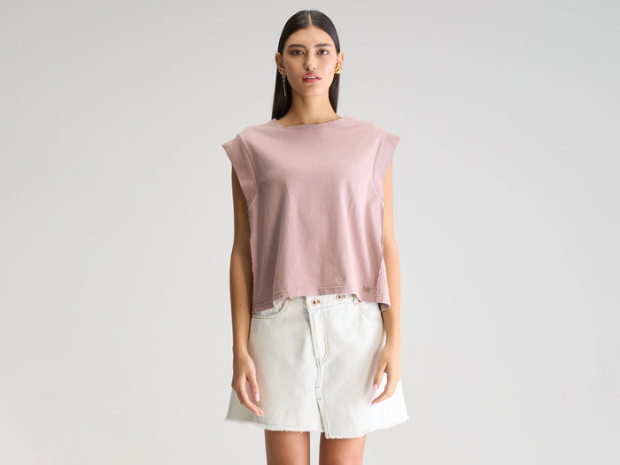 Bellerose T-Shirt Sans Manches Rose Pour Femmes
