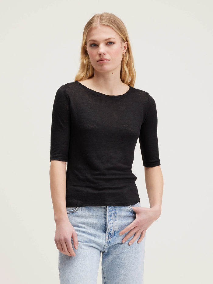 Bellerose T-shirt Slim Noir Pour Femmes