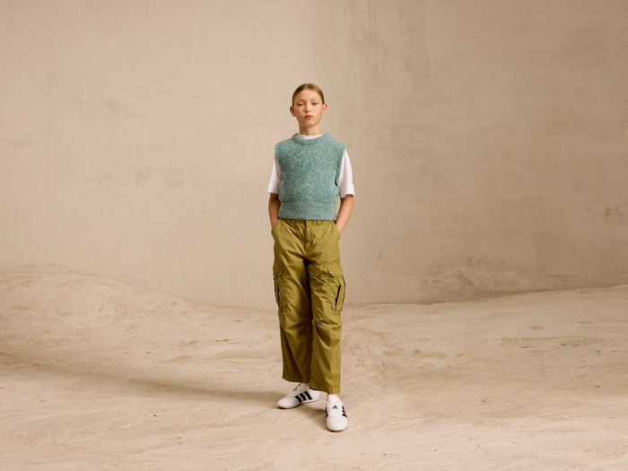 Bellerose Top Tricot Vert-gris Pour Filles