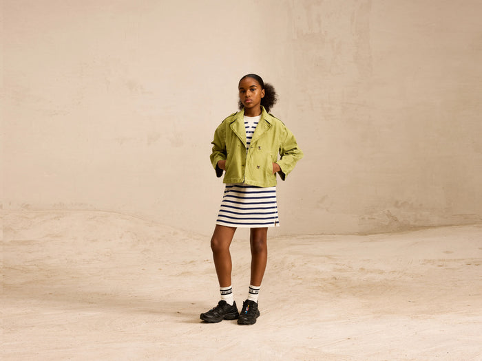 Bellerose Trench court kaki oversize pour filles