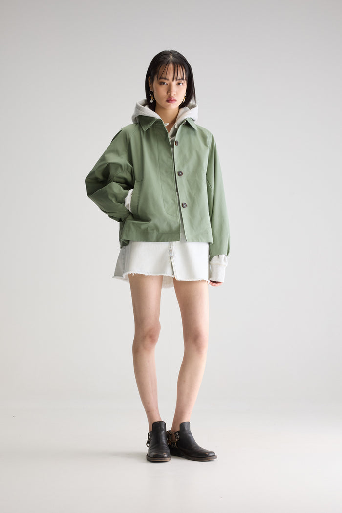 Bellerose Trench Vert Kaki Pour Femmes