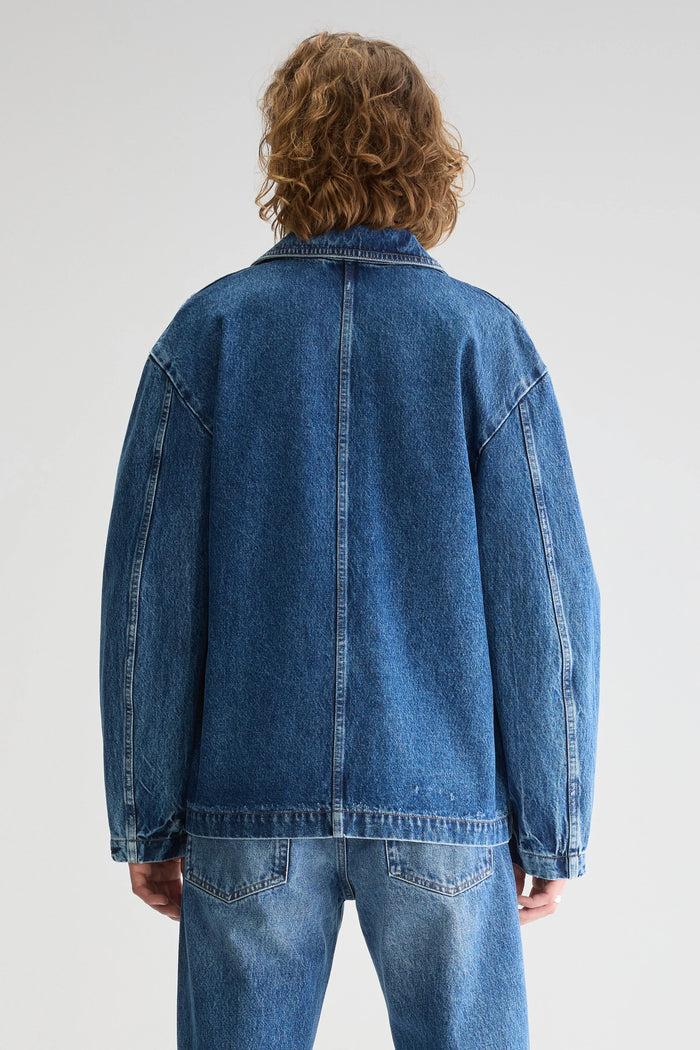 Bellerose Veste Classique En Denim Bleu Pour Homme