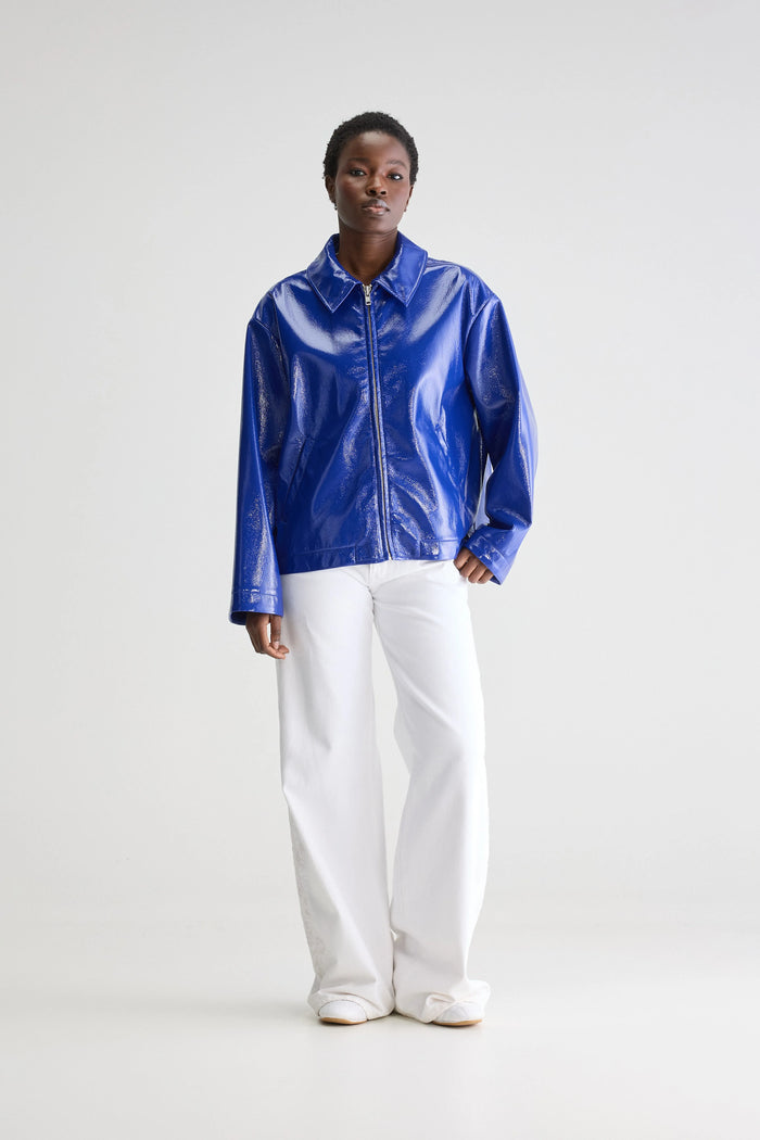 Bellerose Veste Coupe Droite Bleue Pour Femmes
