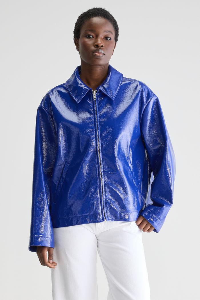 Bellerose Veste Coupe Droite Bleue Pour Femmes