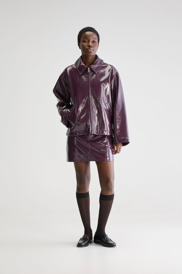Bellerose Veste Coupe Droite Bordeaux Pour Femmes