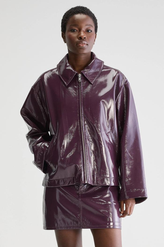 Bellerose Veste Coupe Droite Bordeaux Pour Femmes