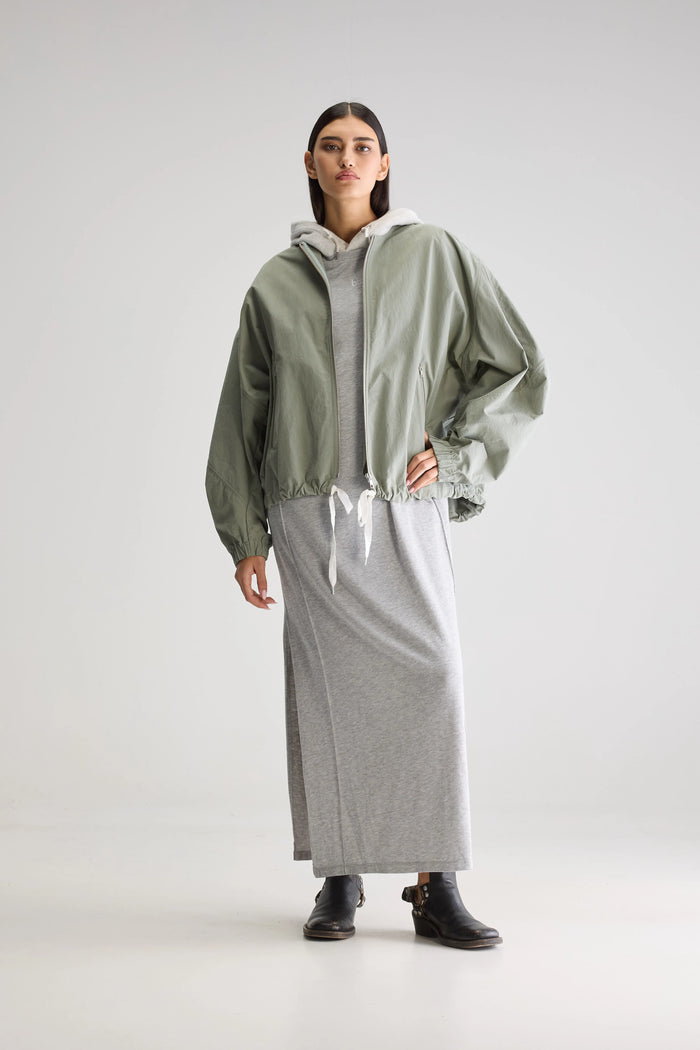 Bellerose Veste Oversize Vert-Gris Pour Femmes