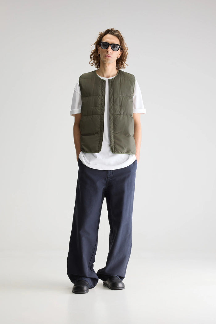Bellerose Veste Sans Manches Kaki Pour Homme