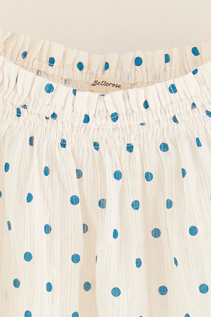 Bellerose Blouse à Pois à Manches Courtes Pour Filles
