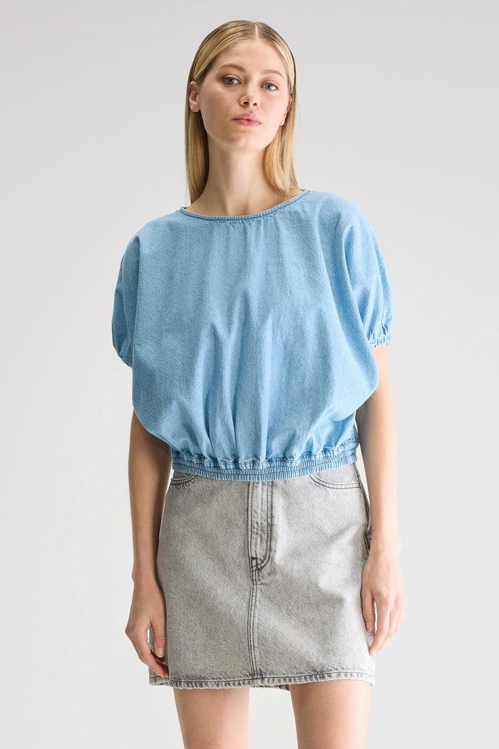 Bellerose Blouse En Denim À Manches Courtes Pour Femmes