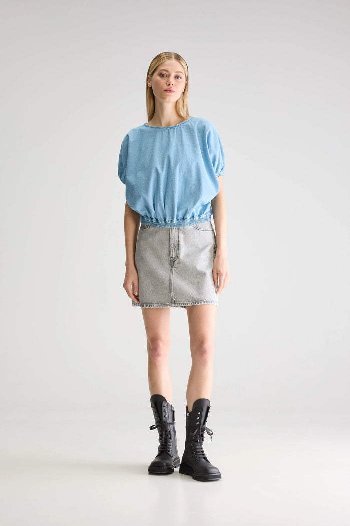 Bellerose Blouse En Denim À Manches Courtes Pour Femmes