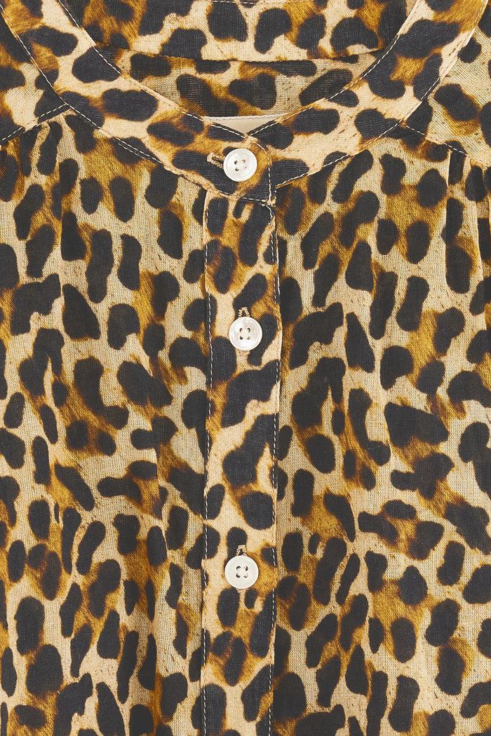 Bellerose Blouse Léopard à Manches Courtes Pour Filles