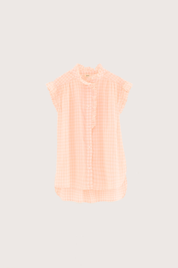 Bellerose Blouse Sans Manches À Carreaux Pour Femmes
