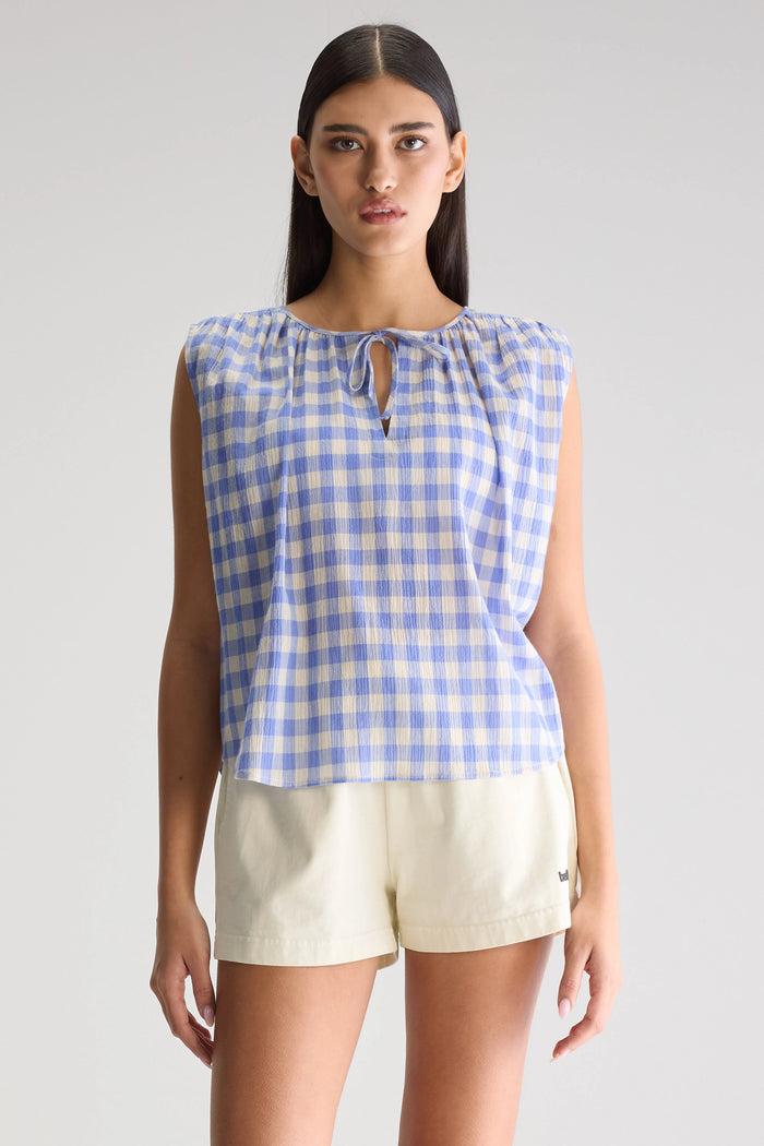 Bellerose Blouse Sans Manches À Carreaux Pour Femmes