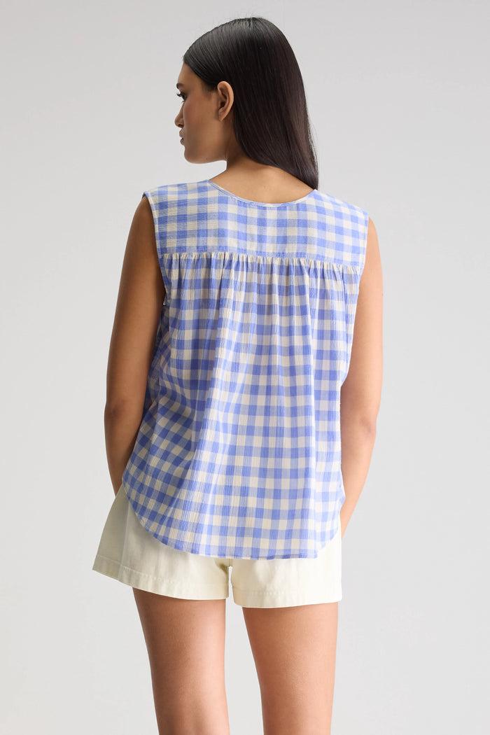 Bellerose Blouse Sans Manches À Carreaux Pour Femmes