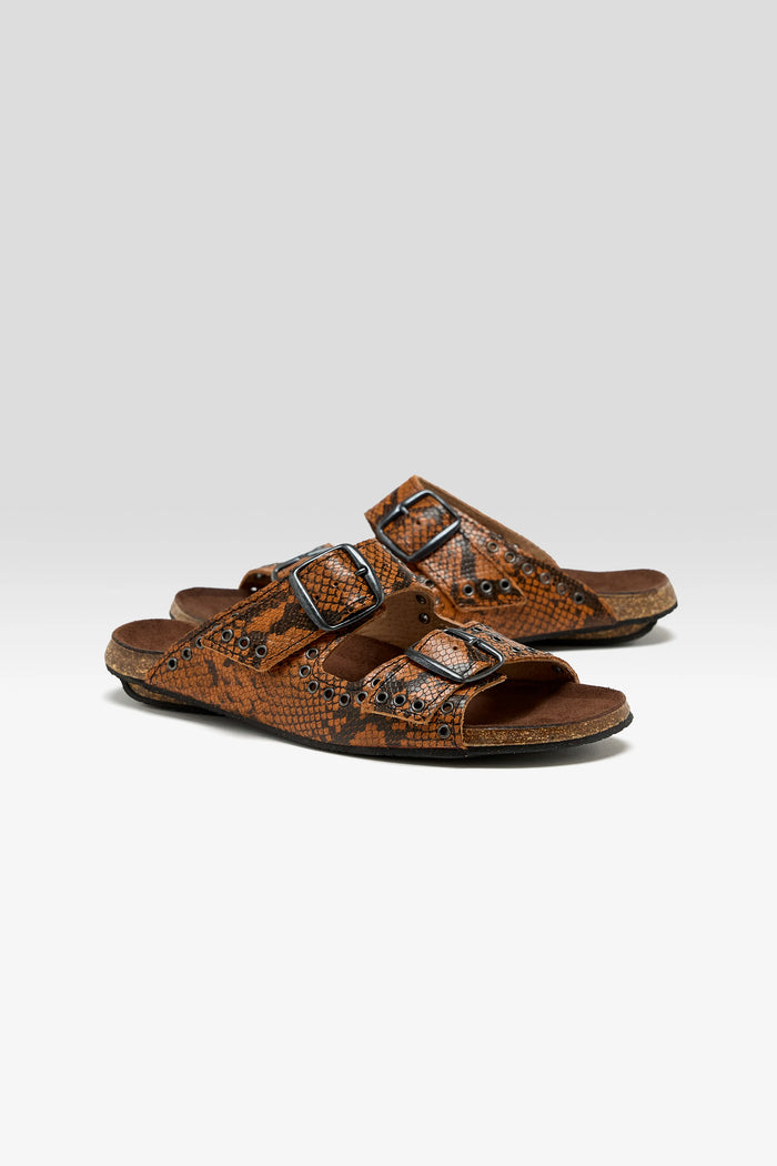 Bosabo Bosabo Œillet Python Leather Sandals