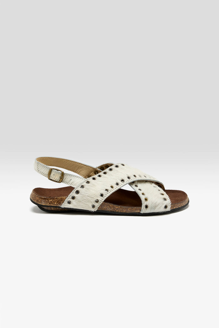 Bosabo Bosabo Tevir Hair-On Leather Sandals