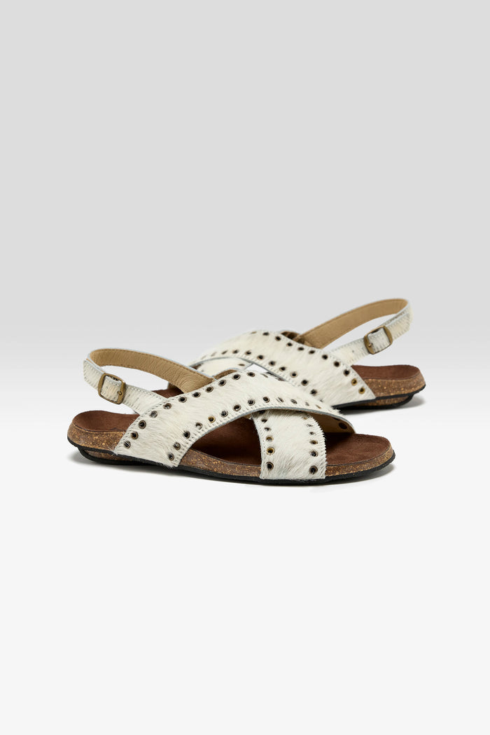 Bosabo Bosabo Tevir Hair-On Leather Sandals