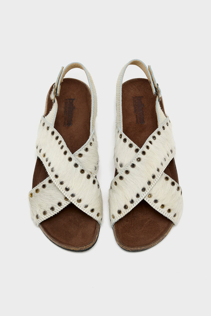 Bosabo Bosabo Tevir Hair-On Leather Sandals