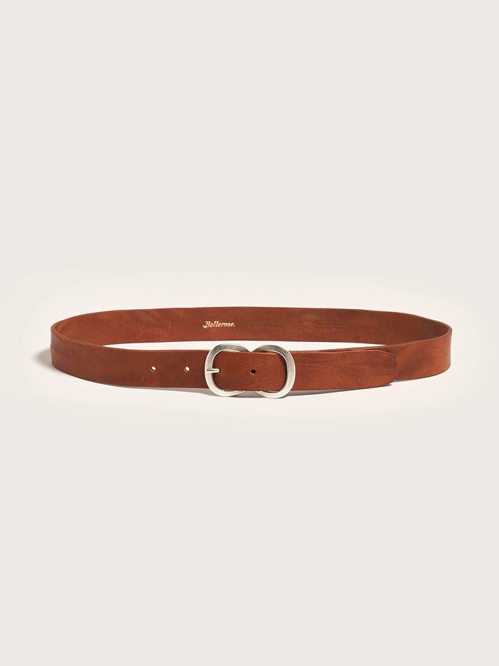Bellerose Ceinture Classique En Cuir Cognac Pour Femmes