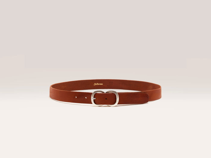 Bellerose Ceinture Classique En Cuir Cognac Pour Femmes