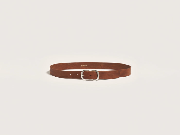 Bellerose Ceinture classique en cuir cognac pour femmes