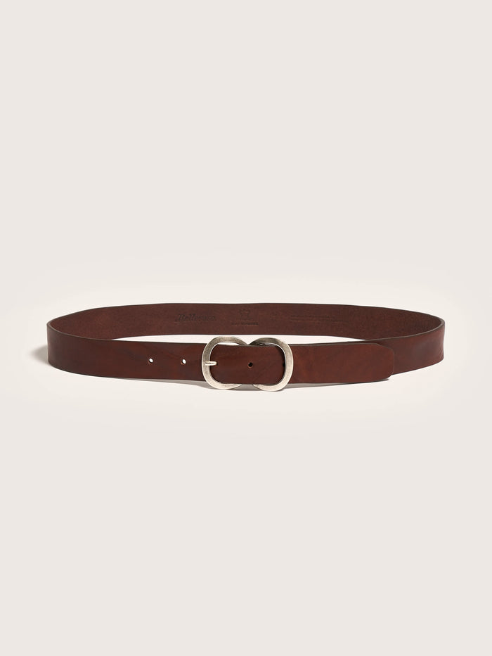 Bellerose Ceinture Classique En Cuir Marron Pour Femmes