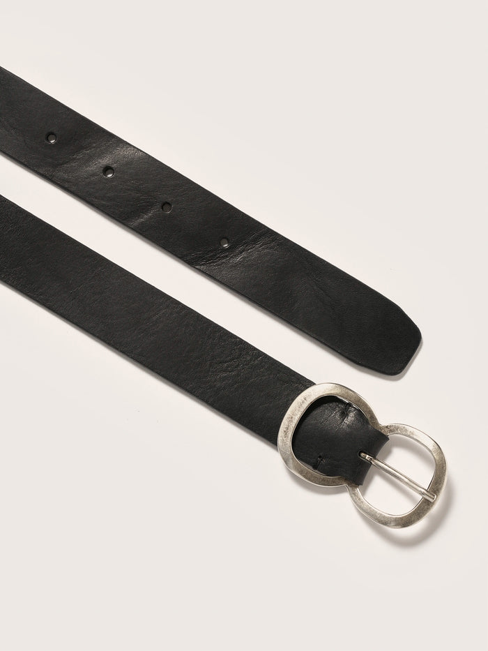 Bellerose Ceinture Classique En Cuir Noir Pour Femmes
