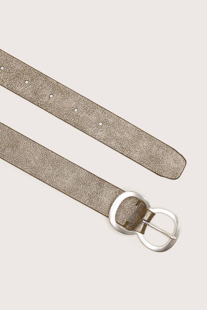 Bellerose Ceinture En Cuir Marron Brillant Pour Femmes