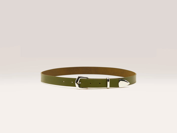 Bellerose Ceinture western en cuir kaki pour femmes