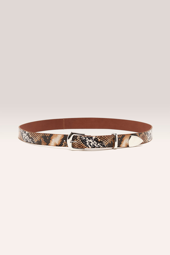 Bellerose Ceinture Western En Cuir Python Pour Femmes