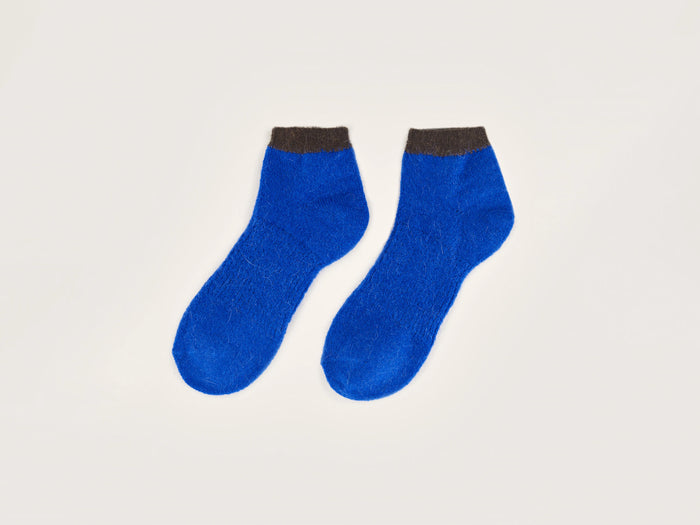 Bellerose Chaussettes à la cheville bleues pour femmes