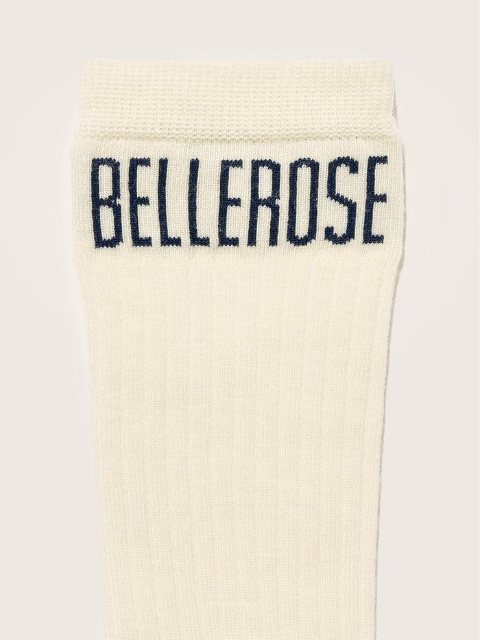 Bellerose Chaussettes Blanches Côtelées Pour Hommes