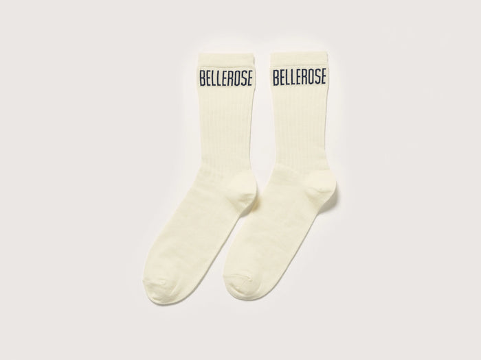 Bellerose Chaussettes blanches côtelées pour hommes