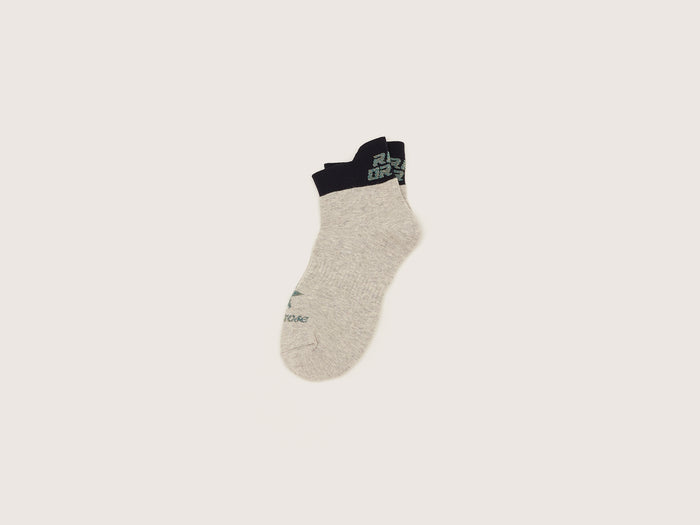 Bellerose Chaussettes chevilles avec logo gris pour femmes