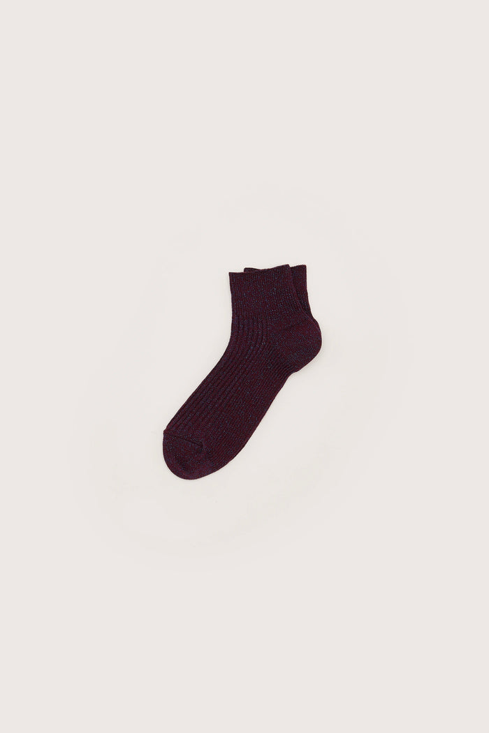 Bellerose Chaussettes Côtelées Bordeaux Pour Femmes