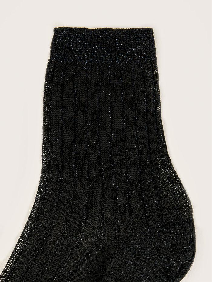 Bellerose Chaussettes Courtes Bleues Métalliques Pour Femmes
