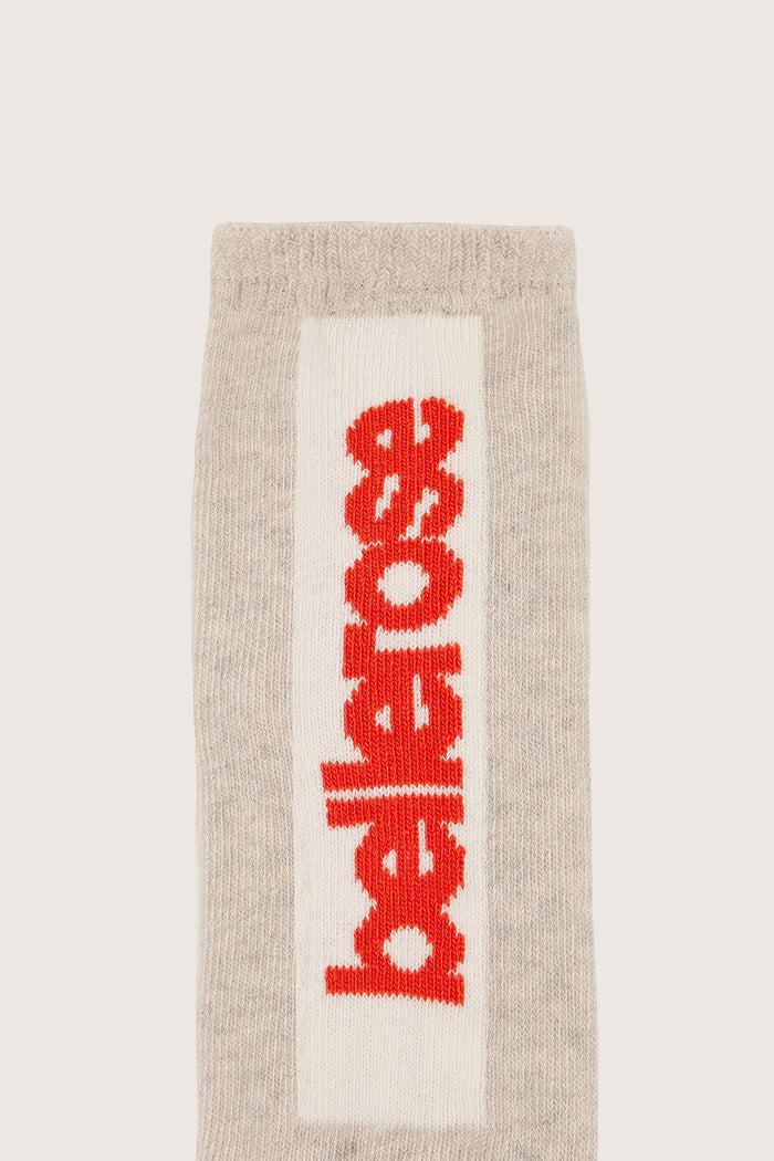 Bellerose Chaussettes Crew Avec Logo Beige Pour Femmes