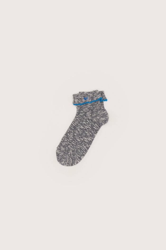 Bellerose Chaussettes Crew Avec Logo Bleu Pour Femmes