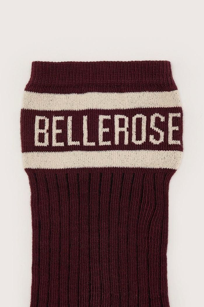 Bellerose Chaussettes Crew Avec Logo Bordeaux Pour Femmes