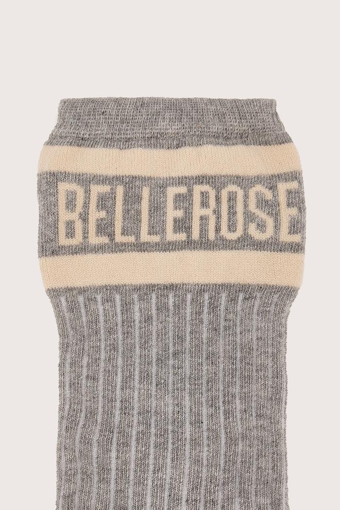 Bellerose Chaussettes Crew Avec Logo Gris Pour Femmes