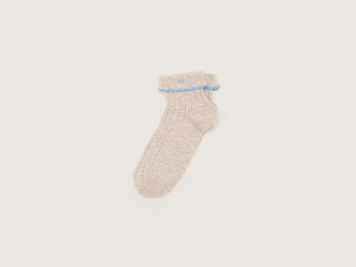 Bellerose Chaussettes crew avec logo gris pour femmes